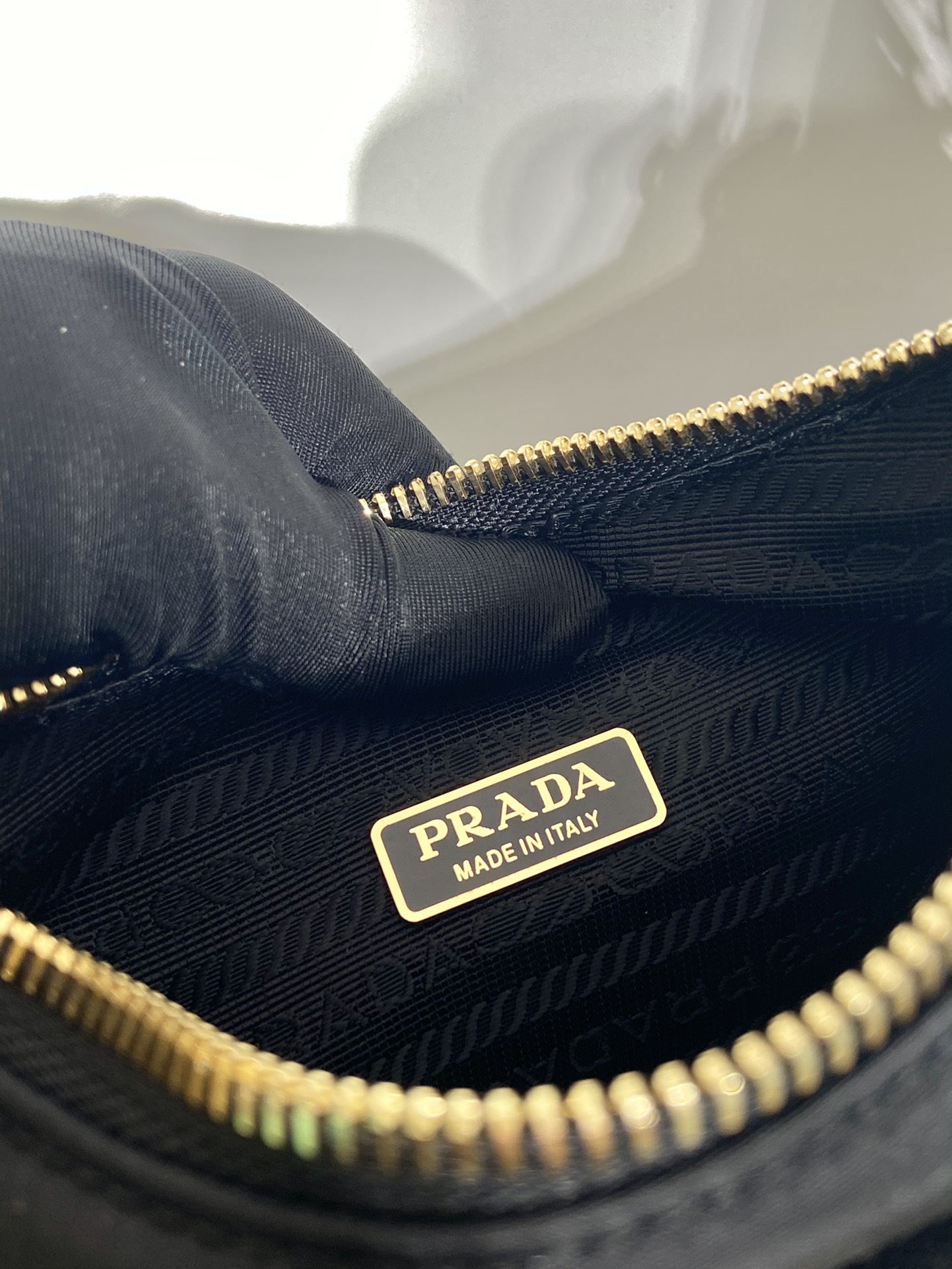 Prada Re Nylon And Brushed Leather Mini Bag Shoulder Bag Black 1BC198